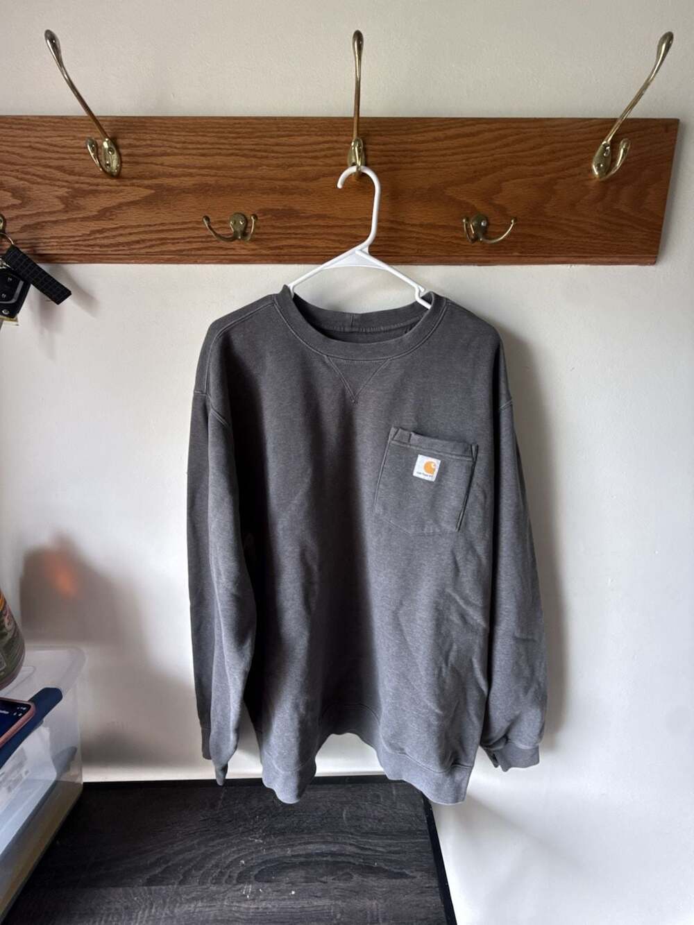Carhartt Crewneck Pocket Sweatshirt Size XL Gray